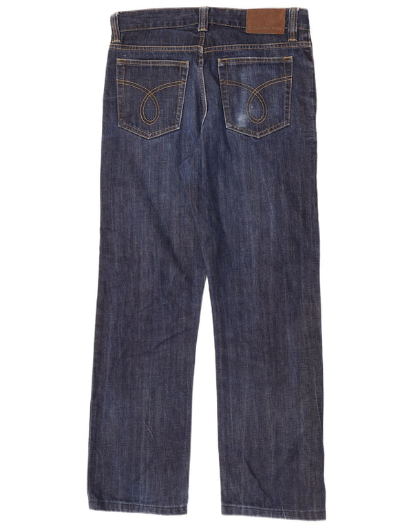 Calvin Klein Damen Straight Jeans W33 L31 Marineblau