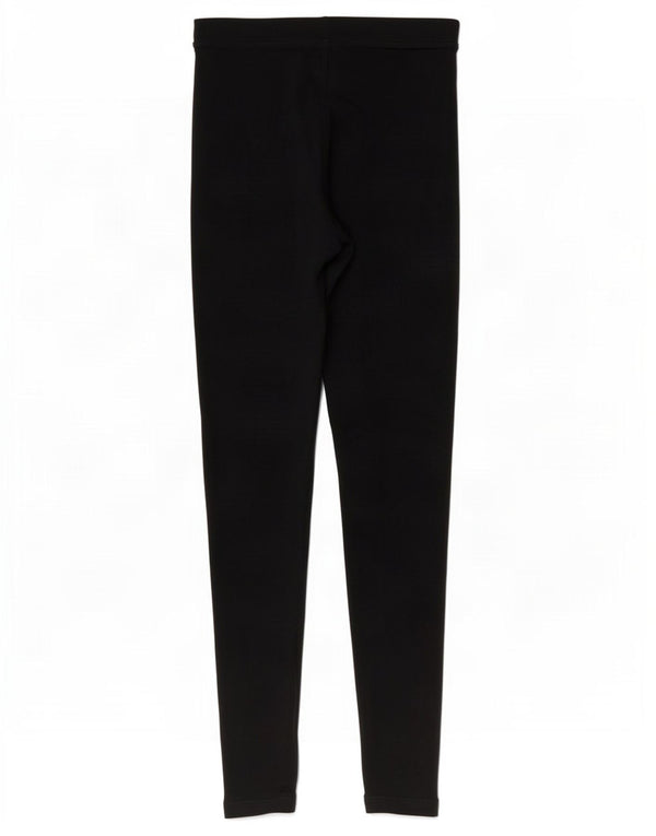 Marks & Spencer Damen Leggings UK 10 Small Schwarz Baumwolle