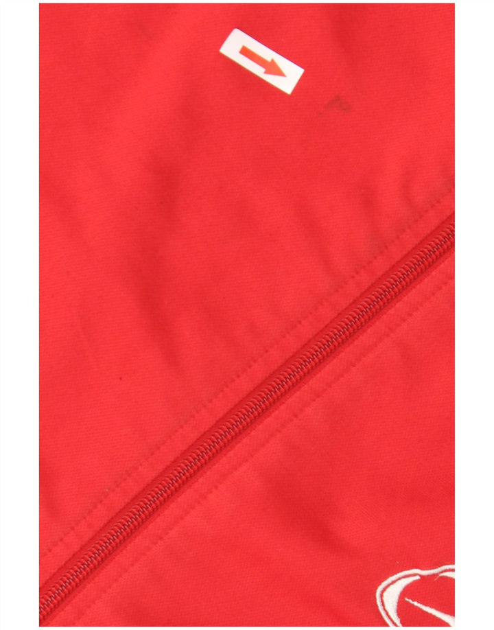 Nike Herren-Trainingsanzugoberteil, UK-Größe 35/37, klein, rotes Farbblock-Polyester