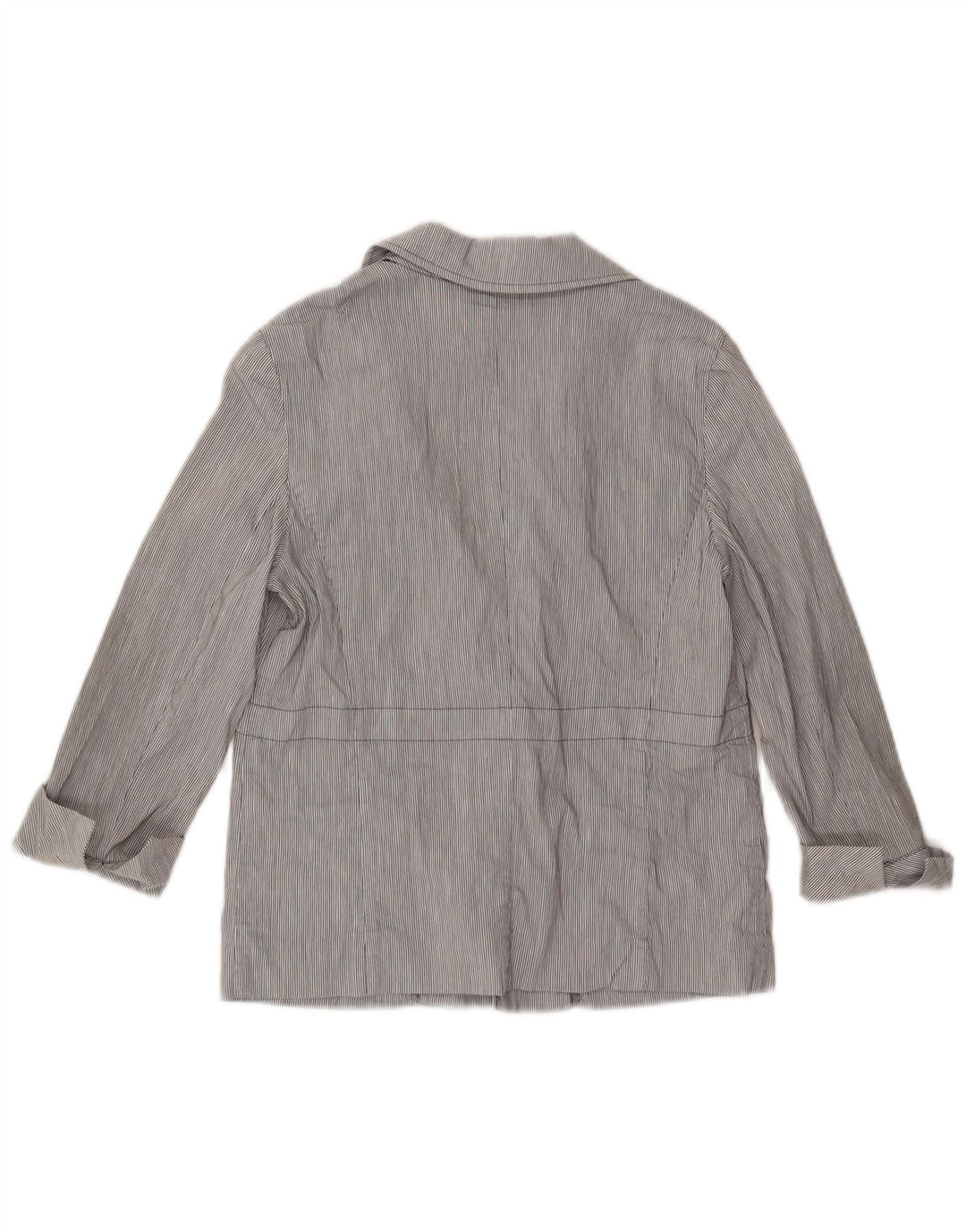 Max & Co. Damen-Blazerjacke mit 3/4-Ärmeln, Größe S, Blau, Nadelstreifen