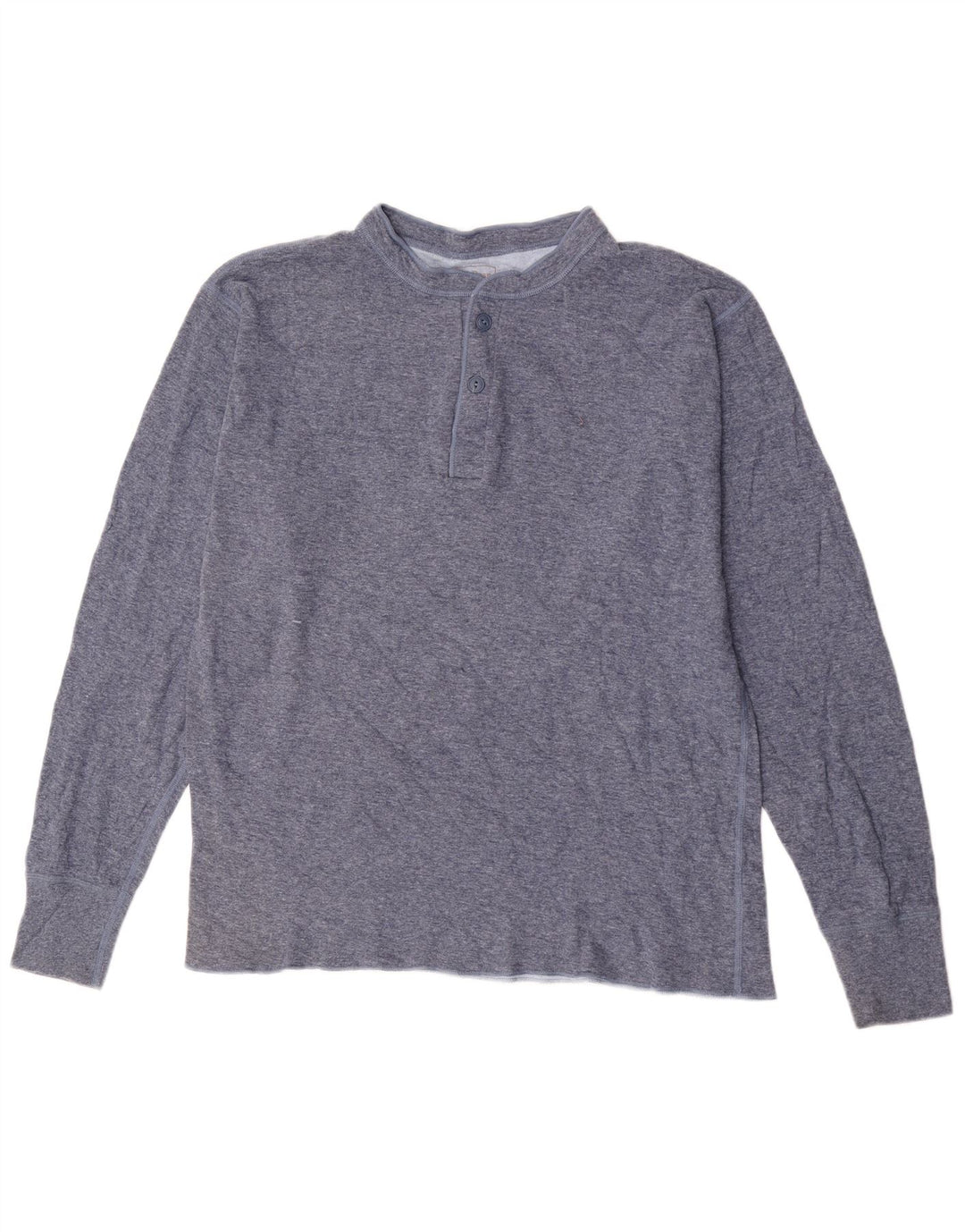 L.L.Bean Herren-Top, langärmelig, groß, aus blauer Baumwolle