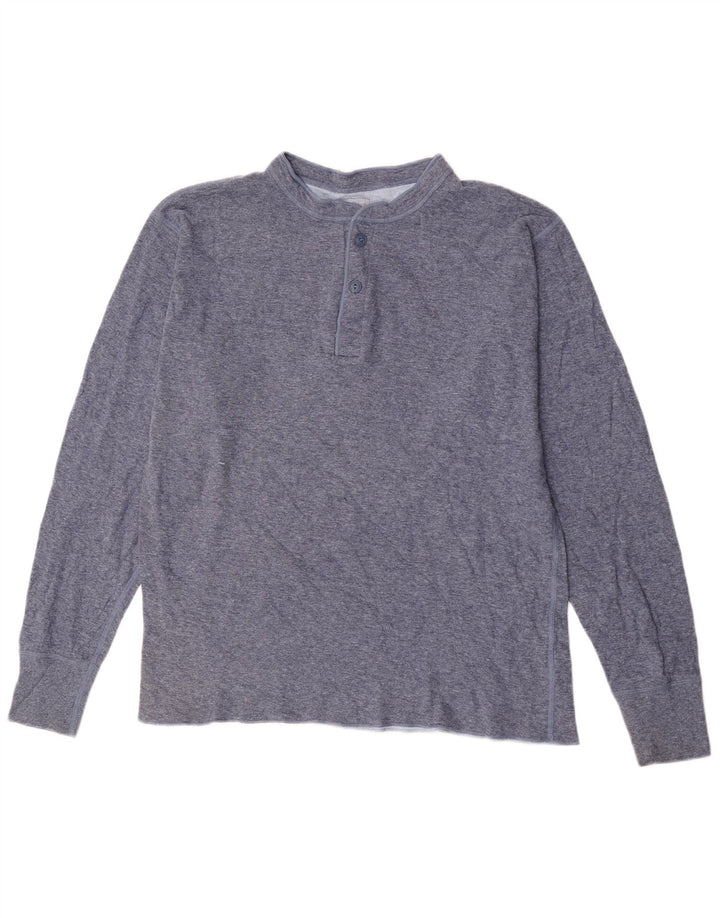 L.L.Bean Herren-Top, langärmelig, groß, aus blauer Baumwolle