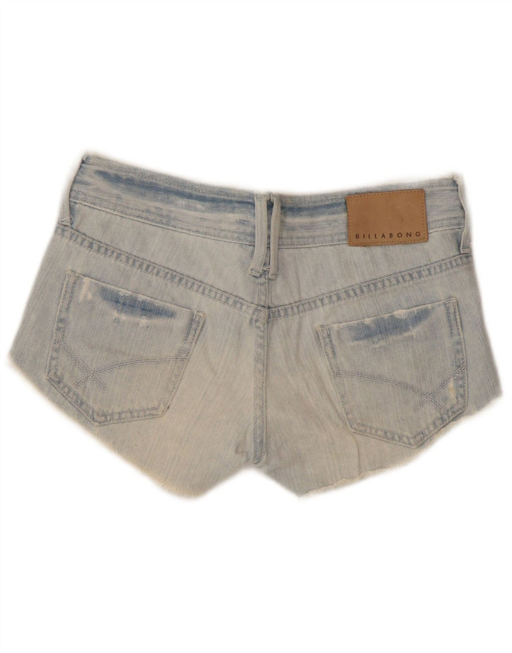 Billabong Damen Distressed Denim Shorts US 6 Medium W30 Blaue Baumwolle