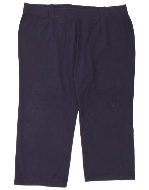 Marks & Spencer Crop-Trainingshose für Damen, UK 24 4XL, Marineblau, Baumwolle