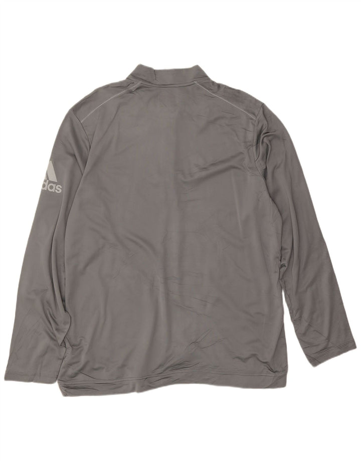 Adidas Herren Climawarm Graphic Zip Neck Pullover Trainingsanzug Top XL Grau