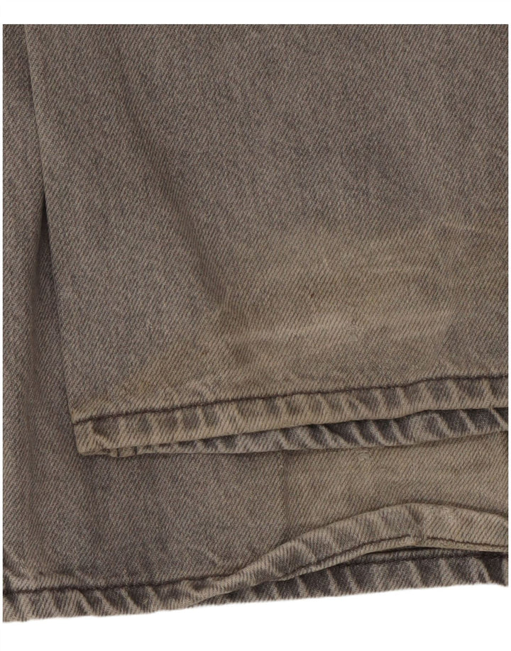 Zara Damen-Jeans mit weitem Bein, EU 38, mittelgroß, W28, L33, graue Baumwolle