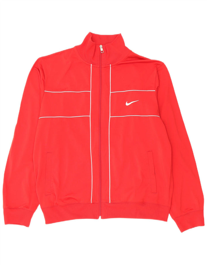 Nike Herren-Trainingsanzug-Top-Jacke, großes rotes Polyester