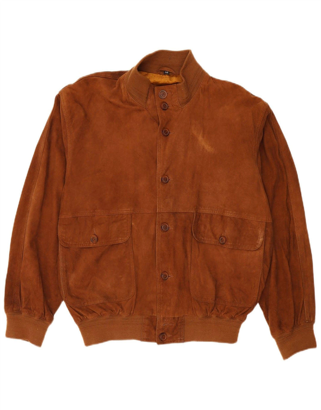 MASTERPELLE Herren Wildleder Bomberjacke IT 52 XL Braunes Leder