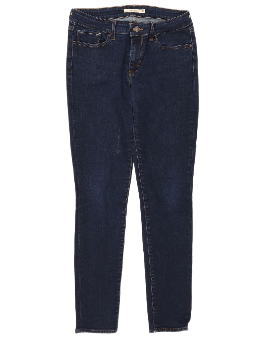 LEVI'S Damen Skinny Jeans W29 L30 Marineblaue Baumwolle