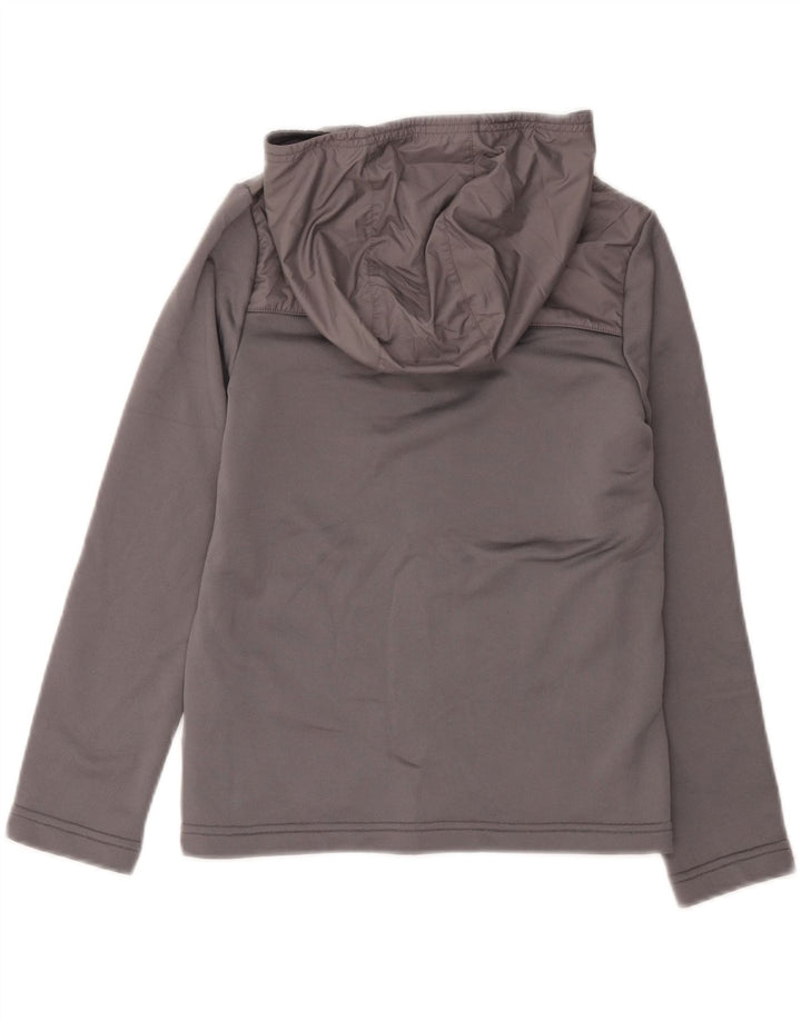 Nike Jungen-Kapuzenpullover mit Reißverschluss, 10–11 Jahre, mittelgraues Colourblock-Polyester