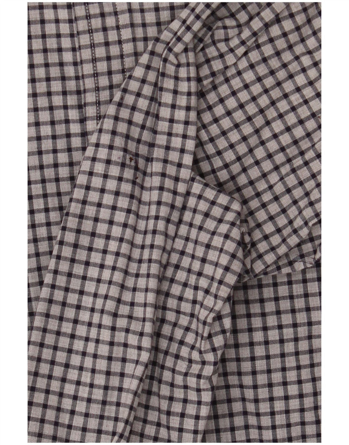 Tommy Hilfiger Herren-Slim-Fit-Hemd aus mittelgrauer Gingham-Baumwolle
