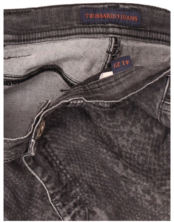 TRUSSARDI Womens Straight Jeans IT 41 Medium W27 L26 Grey