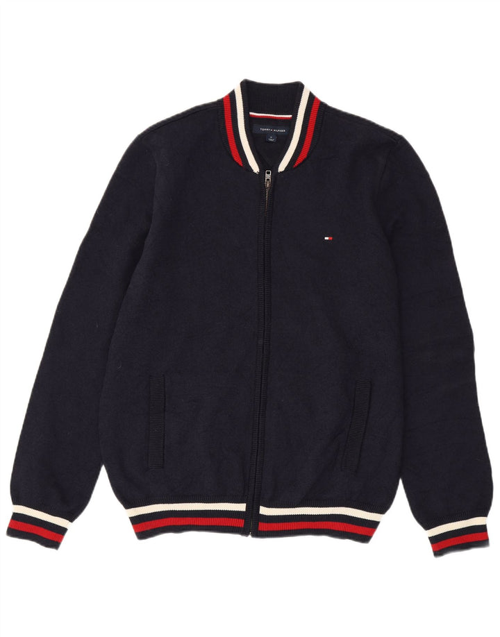 Tommy Hilfiger Herren-Strickjacke aus mittelblauer Baumwolle