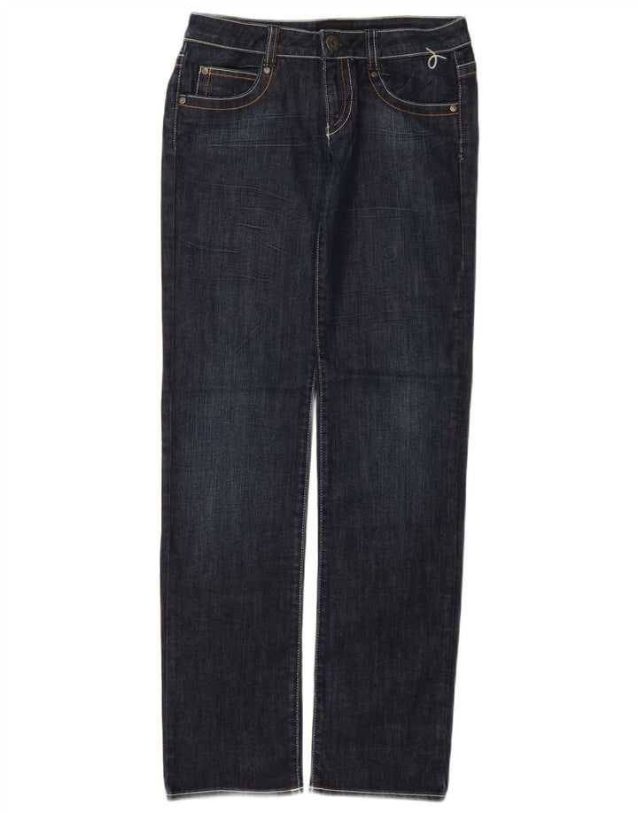 Calvin Klein Damen Straight Jeans W29 L33 Marineblaue Baumwolle