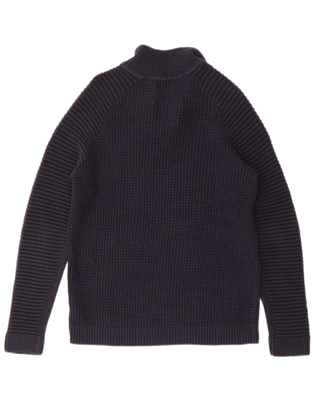JACK & JONES Herren-Pullover mit Reißverschluss am Hals, groß, marineblaue Baumwolle