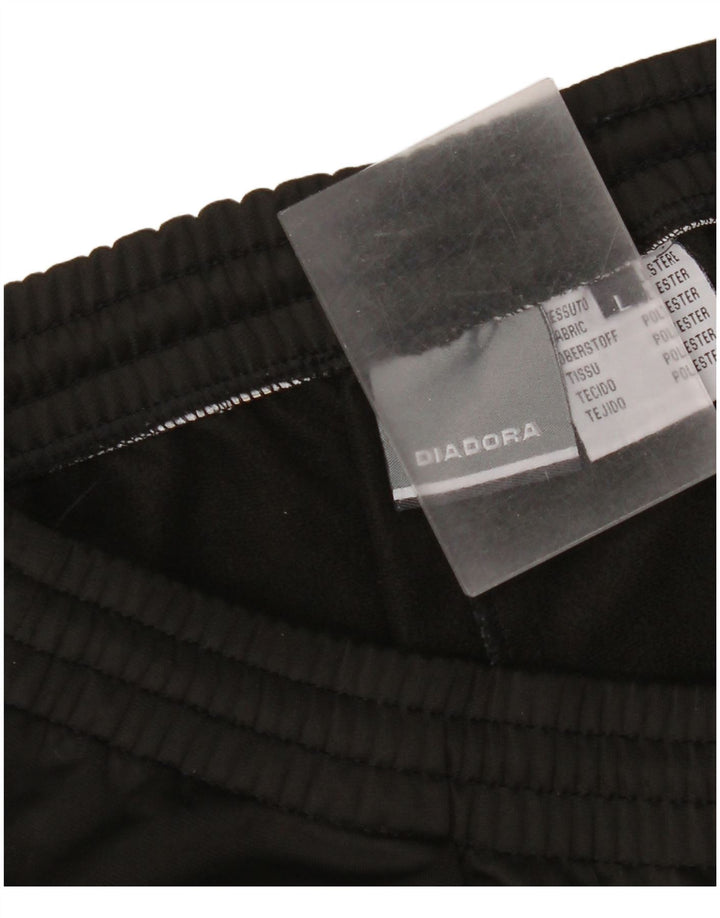Diadora Herren-Trainingshose, groß, aus schwarzem Polyester