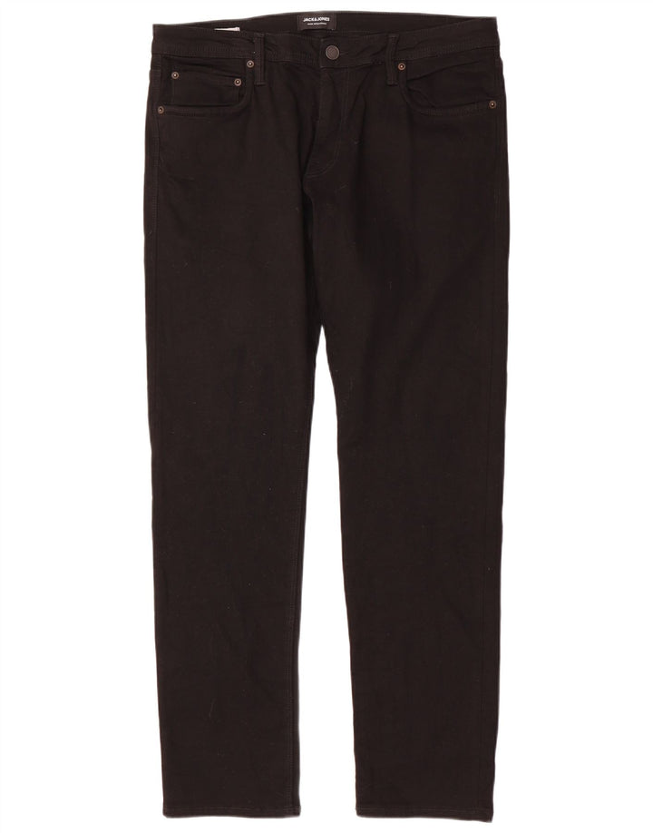 Jack & Jones Herren Slim Jeans W36 L32 Schwarze Baumwolle