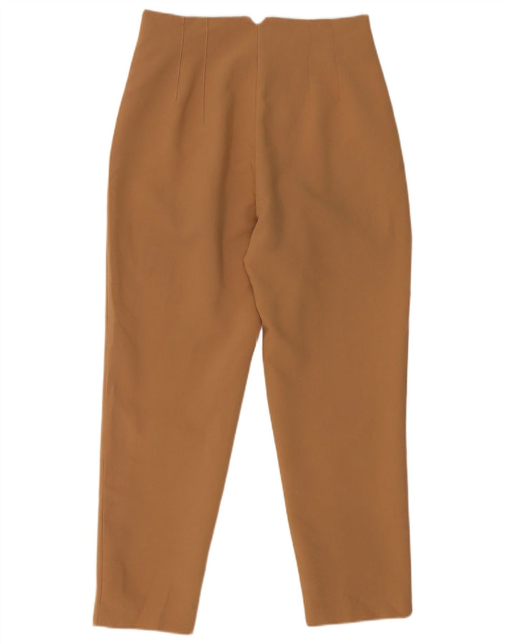 Schmale, kurze Hose von Zara für Damen, mittelgroß, W28, L26, beige, Polyester