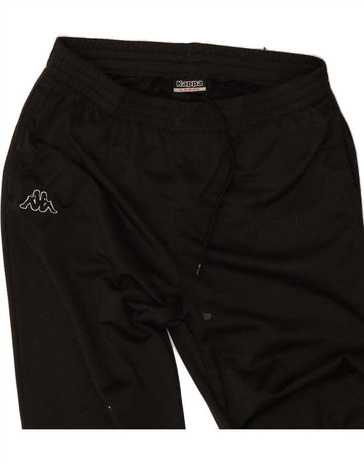 KAPPA Mens Tracksuit Trousers Joggers Large  Black Polyester Vintage Kappa and Second-Hand Kappa from Messina Hembry 