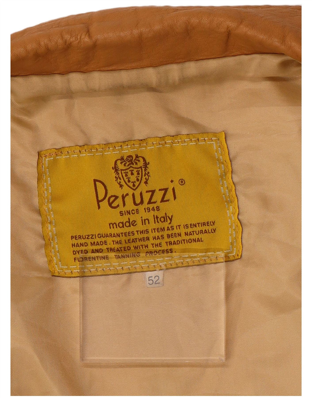 Peruzzi Damen Lederjacke IT 52 2XL Beige Leder