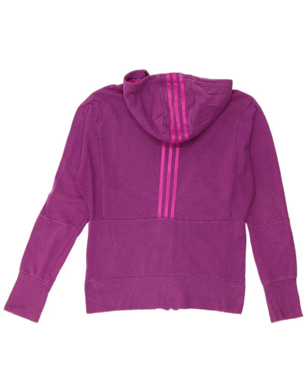 Adidas Mädchen-Kapuzenpullover mit Reißverschluss, 14–15 Jahre, lila Baumwolle