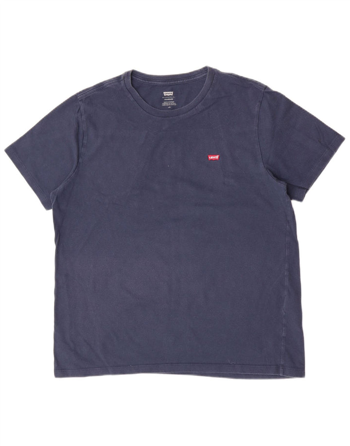Levi's Herren-T-Shirt-Oberteil, groß, marineblau, Baumwolle