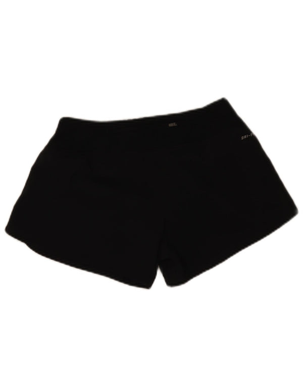 Nike Damen Dri Fit Sport Shorts UK 10 Small Schwarz Polyester