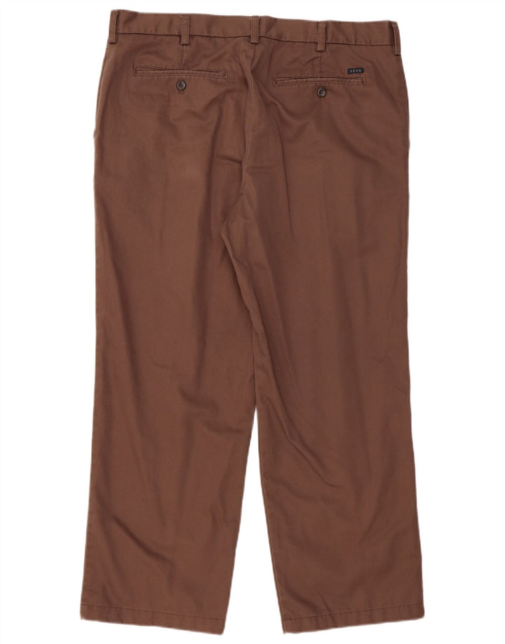 IZOD Gerade Chinohose für Herren, W38, L29, braune Baumwolle