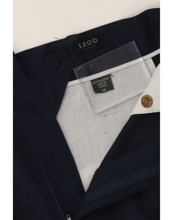 IZOD Mens Pegged Suit Trousers W36 L31 Navy Blue Polyester Vintage Izod and Second-Hand Izod from Messina Hembry 
