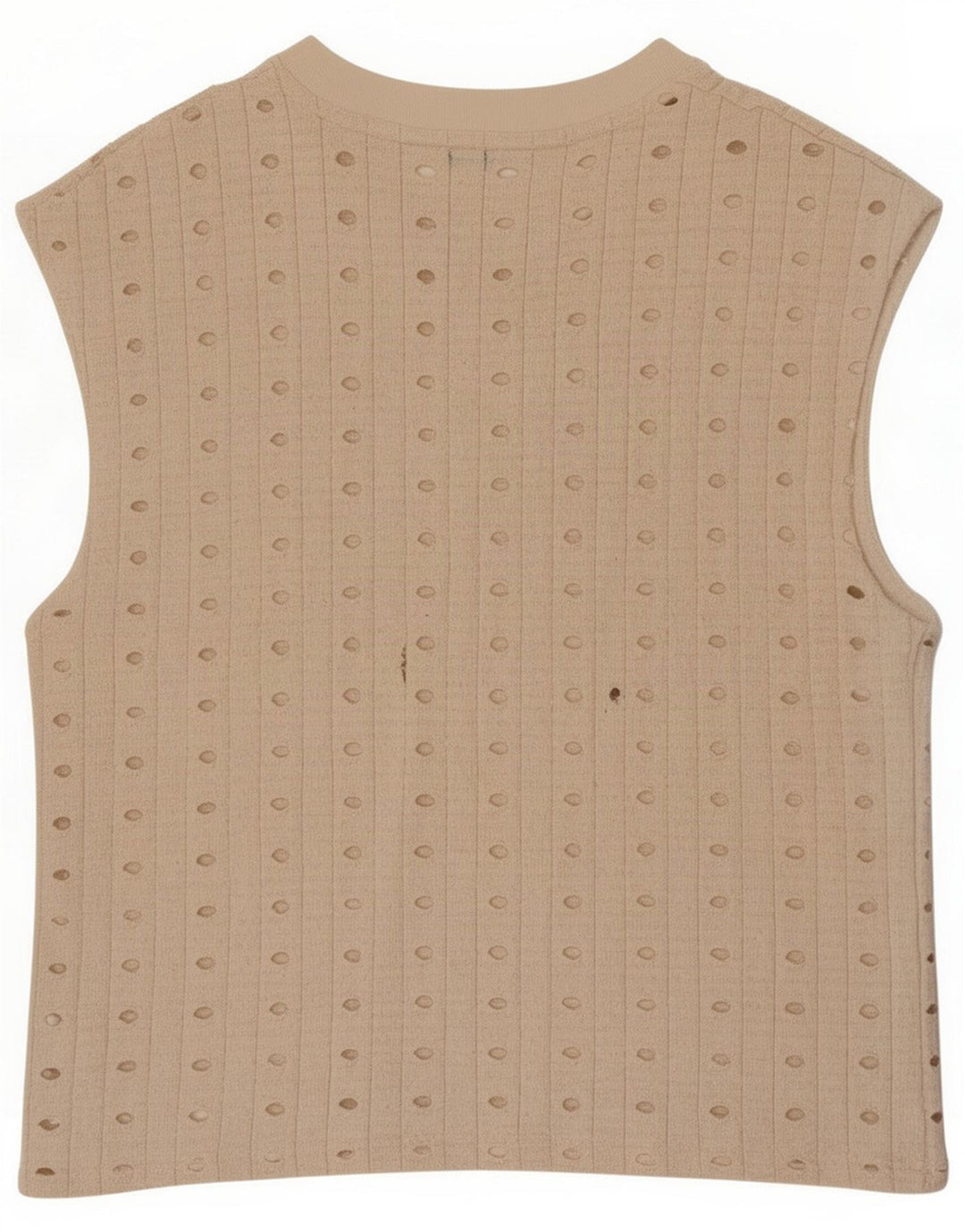 Zara Damen Weste Top UK 14 Medium Beige Polyester