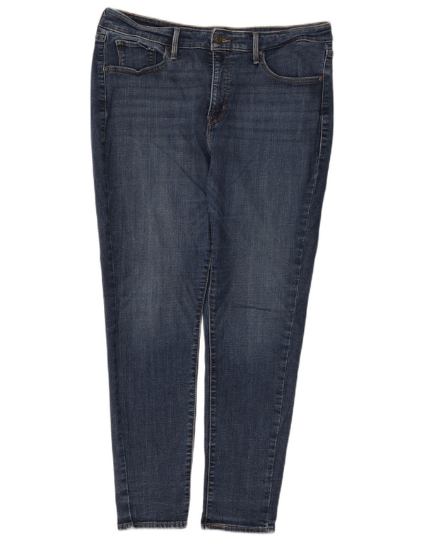Levi's Damen Shaping Skinny Jeans US 18 2XL W36 L30 Marineblaue Baumwolle
