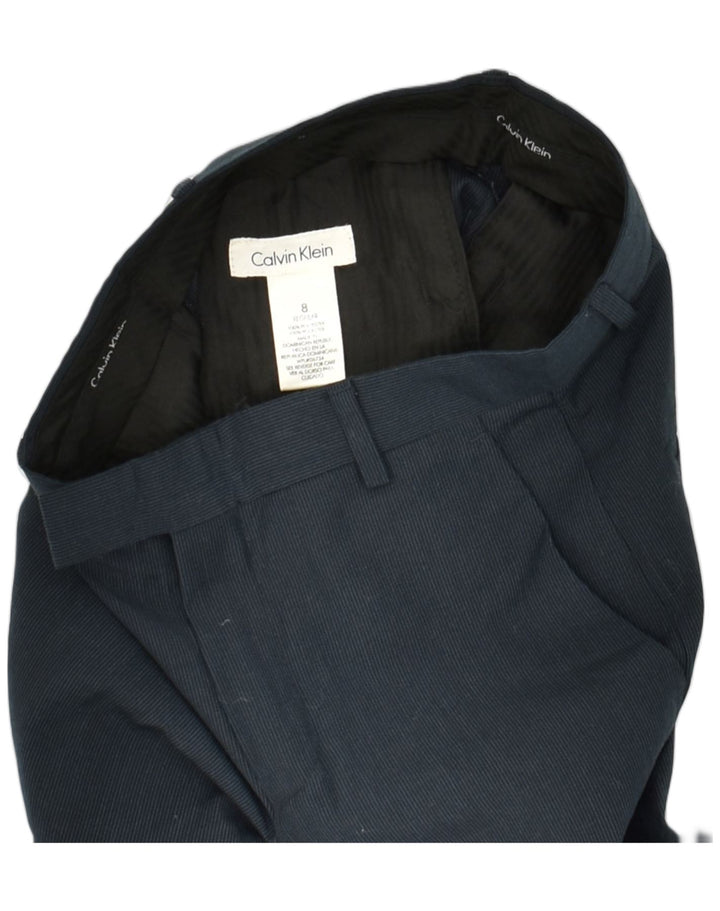 CALVIN KLEIN Boys Straight Casual Trousers 7-8 Years W22 L20 Grey | Vintage Calvin Klein | Thrift | Second-Hand Calvin Klein | Used Clothing | Messina Hembry 