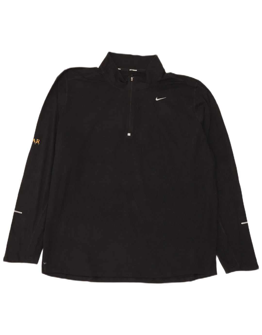 Nike Herren Dri Fit Zip Neck Pullover Trainingsanzug Top 2XL Schwarz Polyester