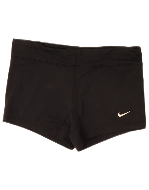 NIKE Damen Dri Fit Sport Shorts UK 10 Small Schwarz Polyester