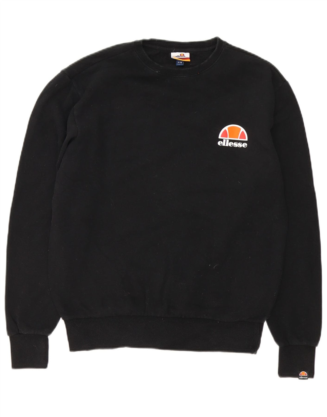 Ellesse Herren-Sweatshirt-Pullover aus mittelschwarzer Baumwolle