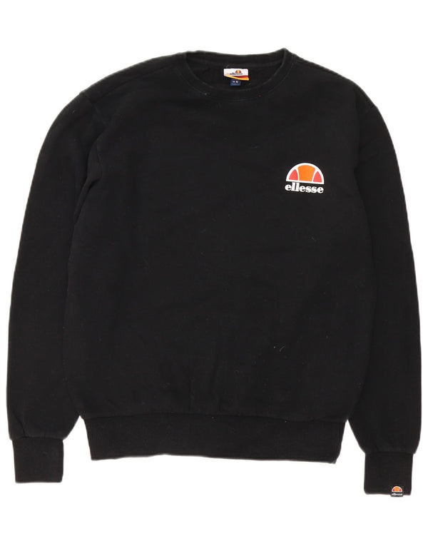 Ellesse Herren-Sweatshirt-Pullover aus mittelschwarzer Baumwolle