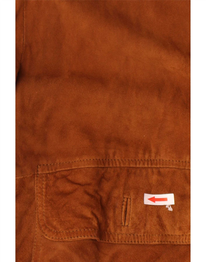 Vintage Herren Wildleder Bomberjacke IT 60 5XL Braunes Leder