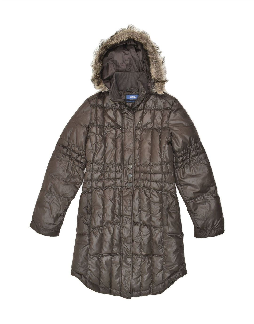 MEXX Womens Hooded Padded Coat UK 8 Small  Brown | Vintage Mexx | Thrift | Second-Hand Mexx | Used Clothing | Messina Hembry 