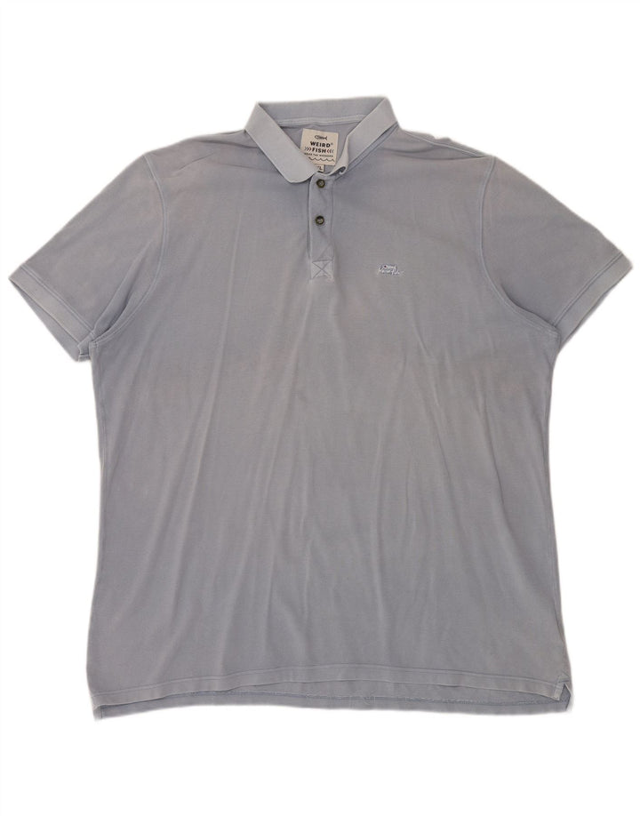 Weird Fish Herren Poloshirt 2XL Blau Baumwolle