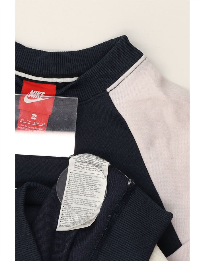 NIKE Mens Graphic Sweatshirt Jumper XS Multicoloured Colourblock Polyester Vintage Nike and Second-Hand Nike from Messina Hembry 