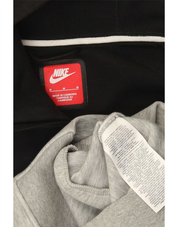 Nike Herren-Kapuzenpullover mit Reißverschluss, mittelgraue Colourblock-Baumwolle