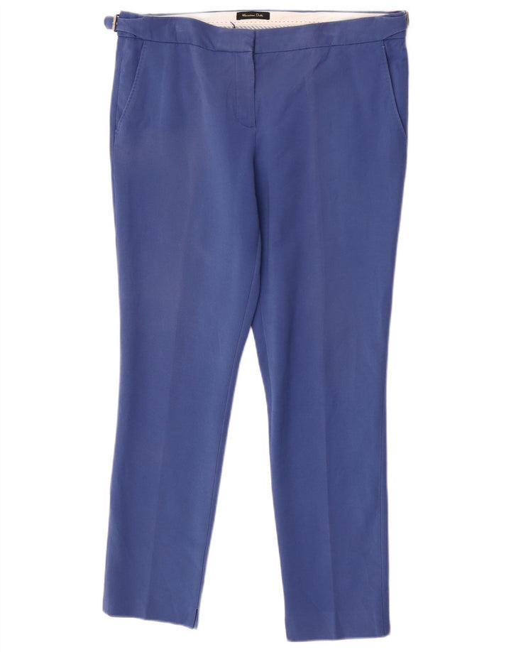 Massimo Dutti Damen Slim Chinohose EU 42 Large W32 L27 Blau