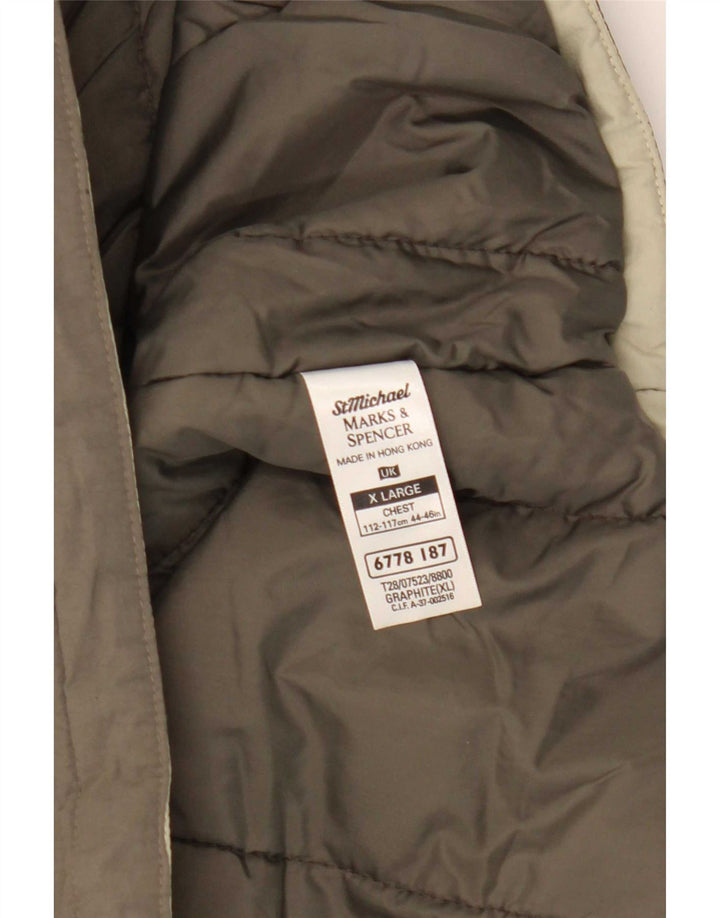 Marks & Spencer Herren Wattierte Weste UK 42 XL Khaki Polyamid