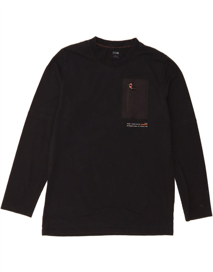 PUMA Mens Top Long Sleeve Large Black Polyester Vintage Puma and Second-Hand Puma from Messina Hembry 