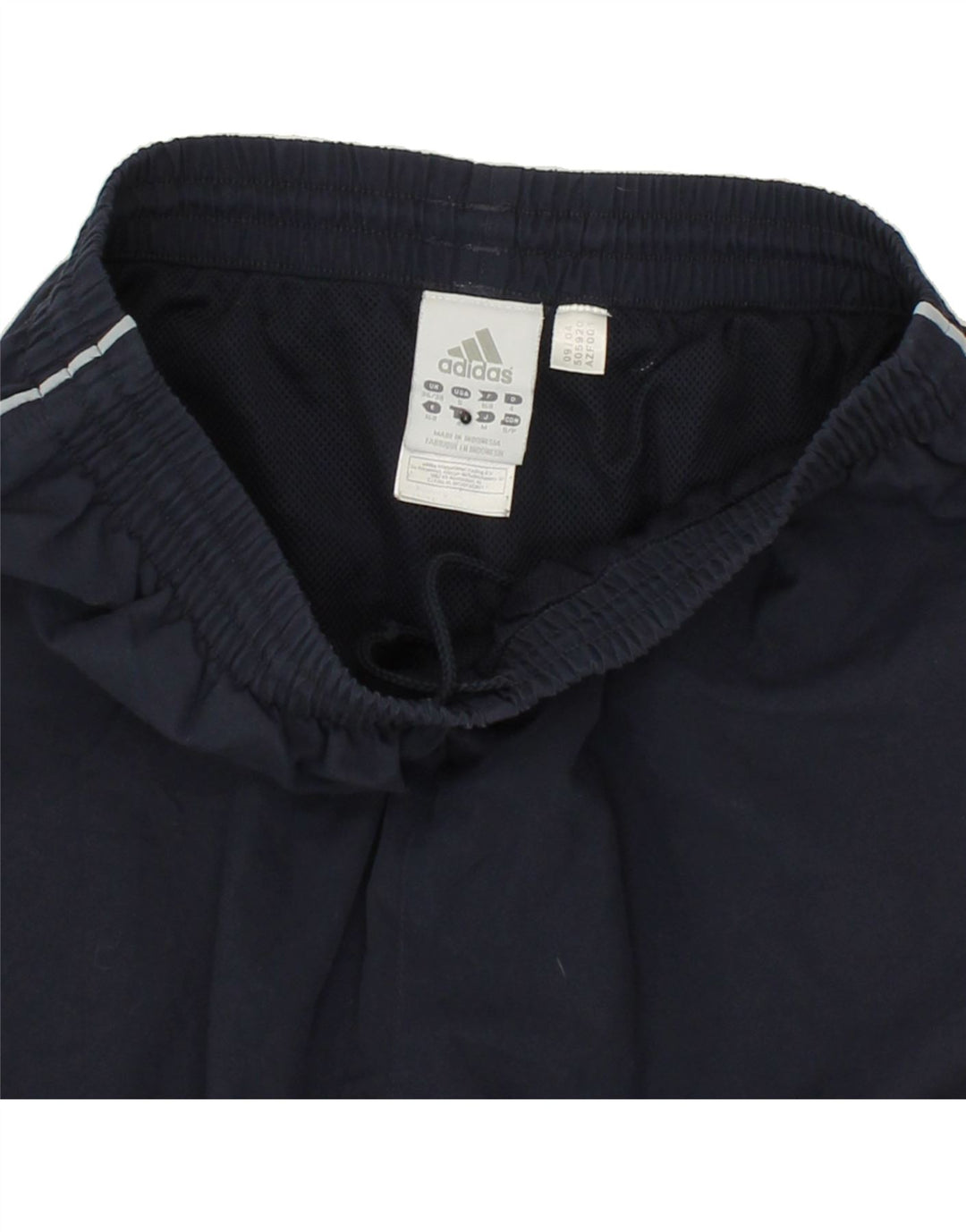 ADIDAS Mens Tracksuit Trousers UK 36/38 Small Navy Blue Polyester Vintage Adidas and Second-Hand Adidas from Messina Hembry 