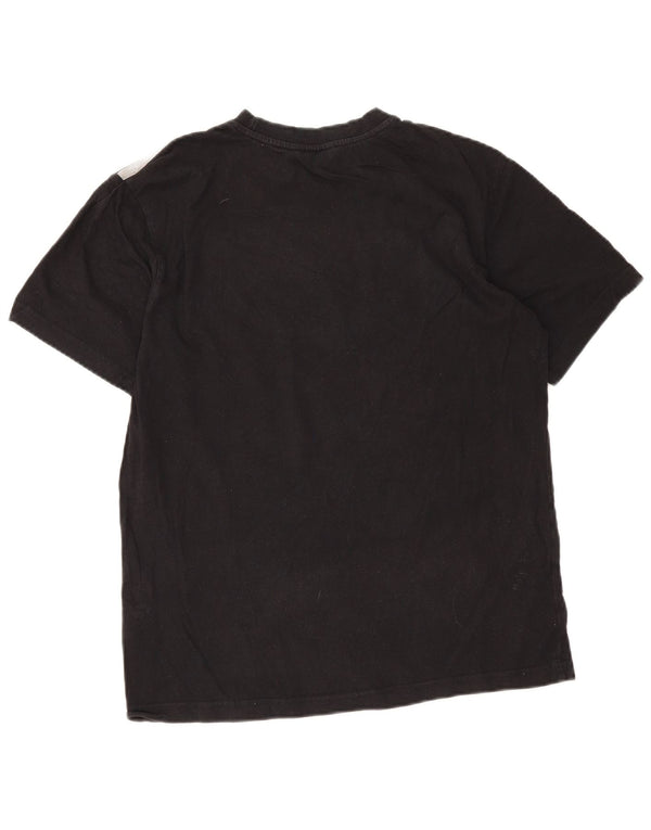 Fila Herren Grafik T-Shirt Top Medium Schwarz Baumwolle