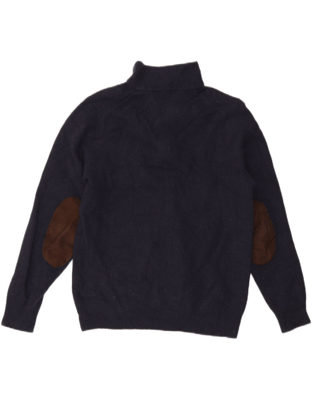 Barbour Herren-Pullover mit Reißverschluss am Hals, große marineblaue Wolle
