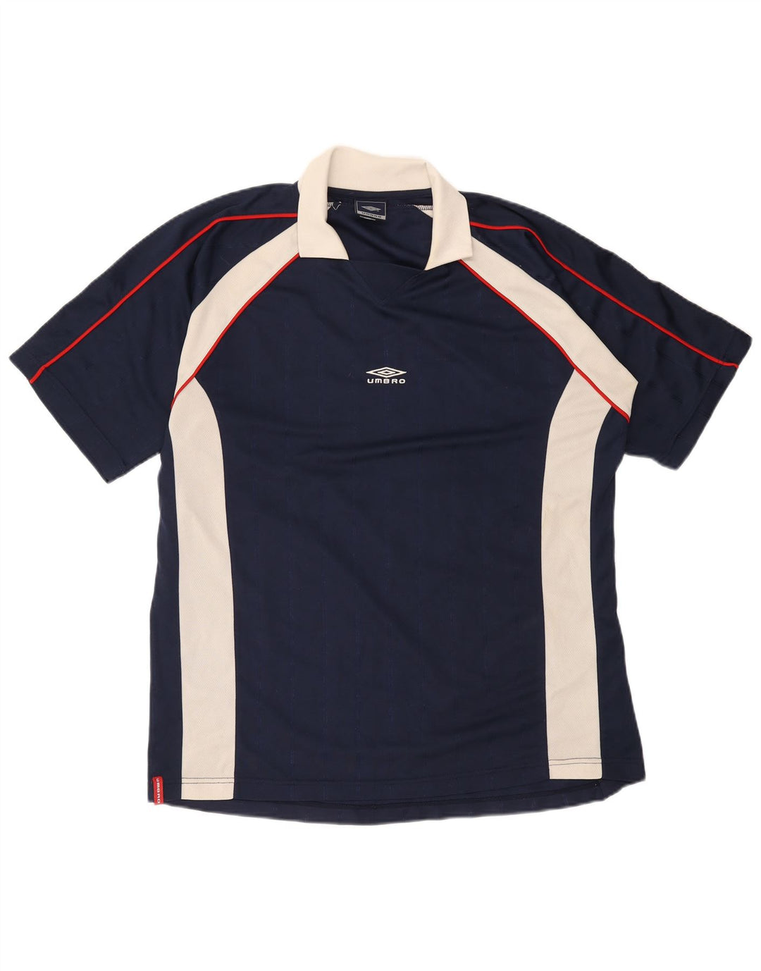 Umbro Herren-Poloshirt XL, Marineblau, Colourblock-Polyester