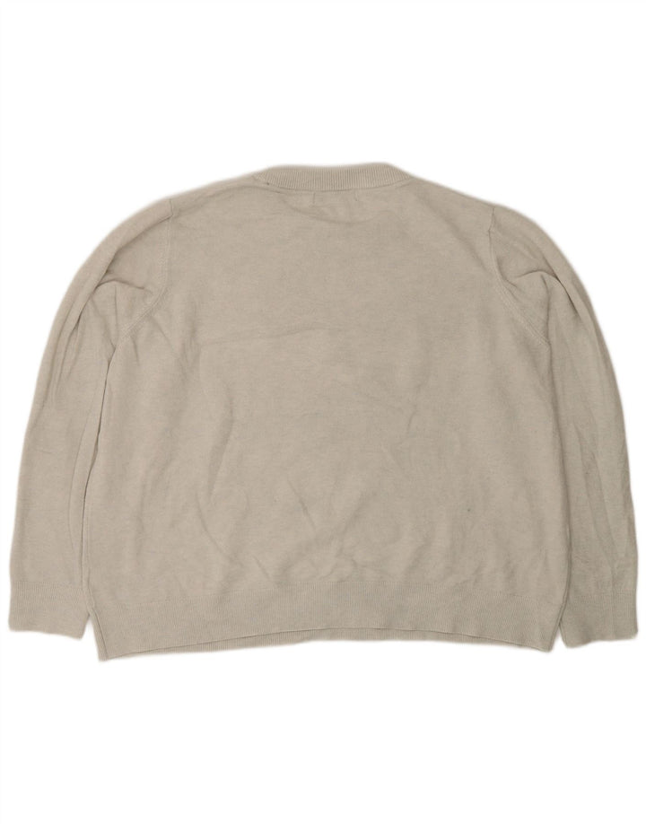 Marks & Spencer Herren-Pullover mit Rundhalsausschnitt, XL, grau, Polyester