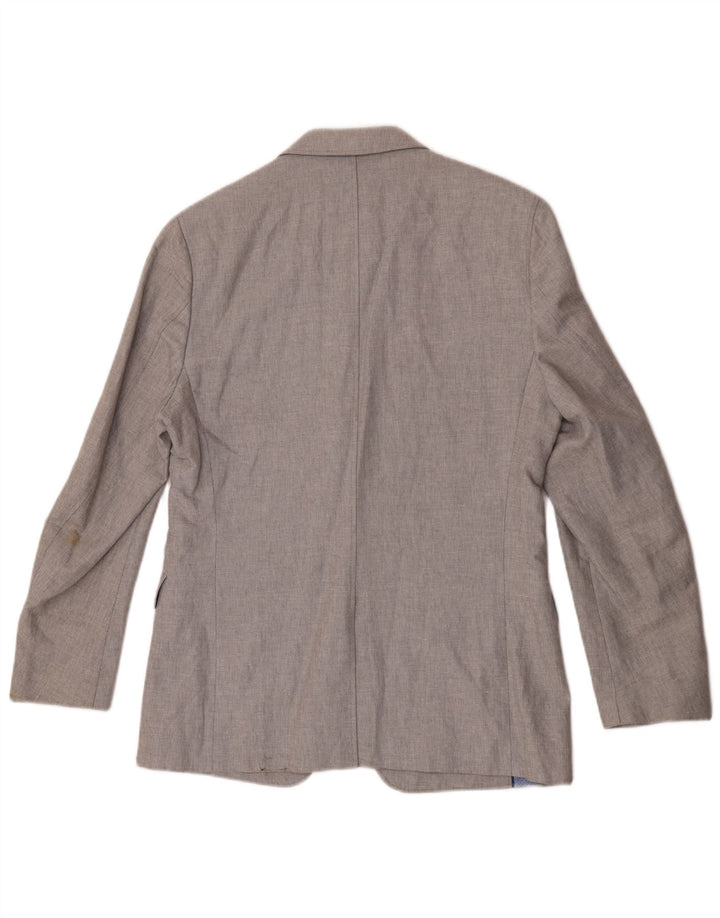 Banana Republic Herren-Blazer mit normaler Passform, 2 Knöpfe, Gr. 40, Grau